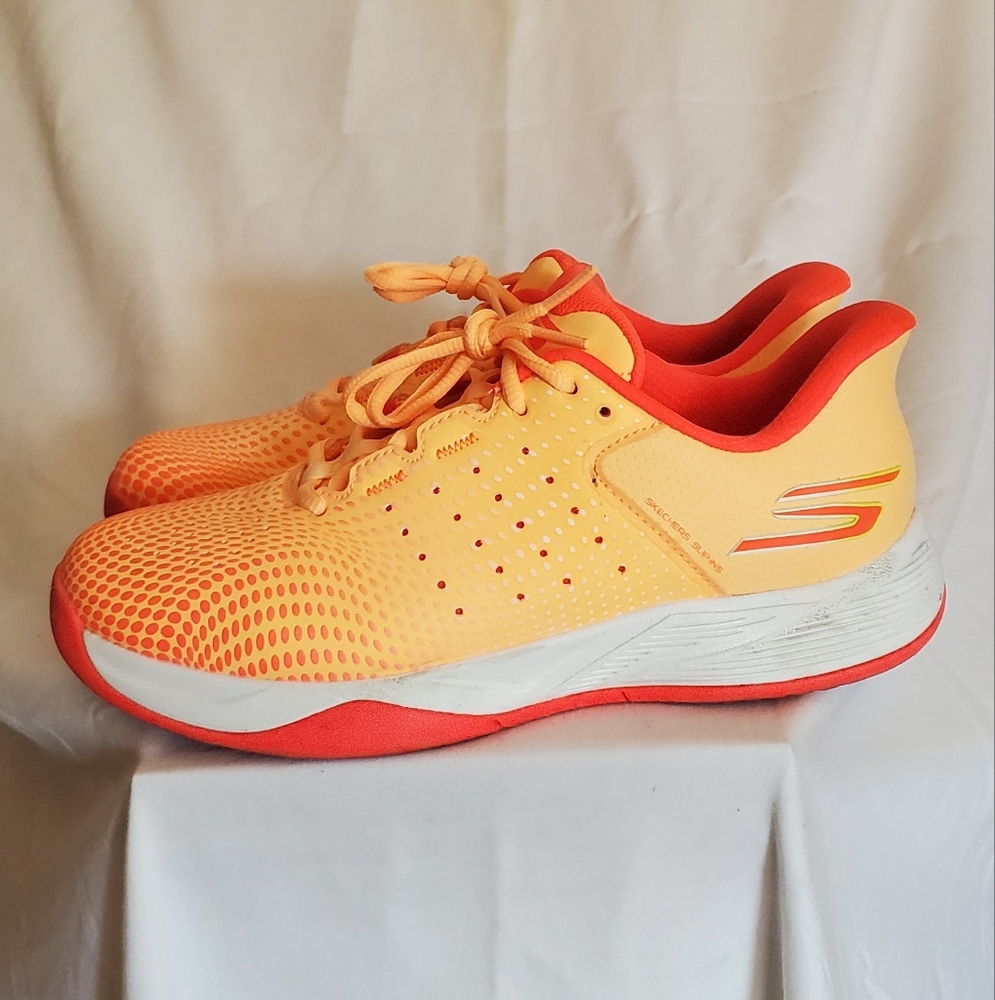Skechers Orange and Red Athletic Shoes